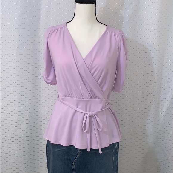 Express Tops - Express Lilac Wrap Top